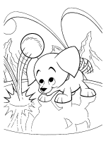 A coloring page of krypto the superdog